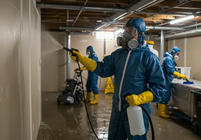 Basement Sanitization and Antimicrobial Treatment process in Lineville, AL